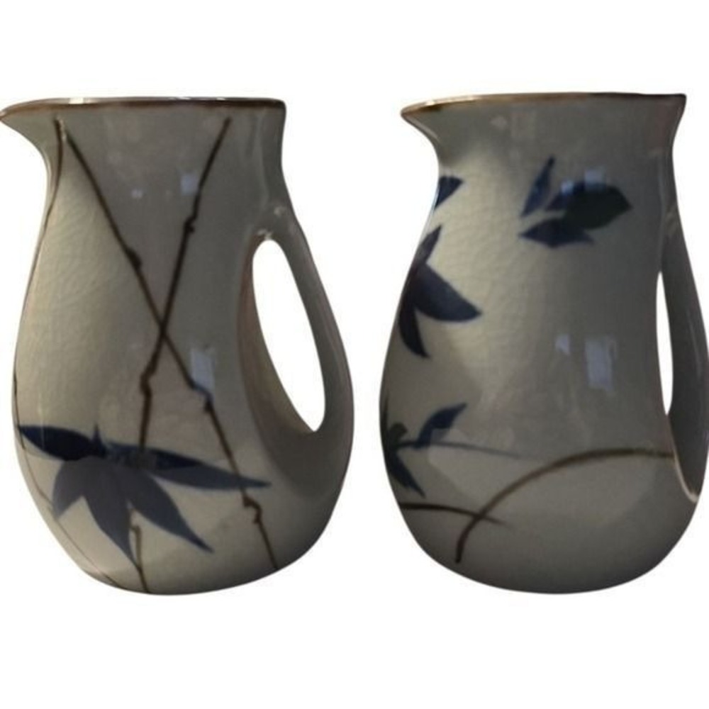 Japanese Style Mini Pitchers with Handle, Floral